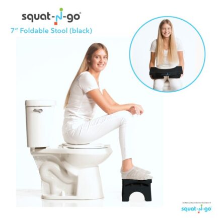 Squat-n-Go Toiletkrukje - Goed voor de toelgang - Zwart 1 squat n go 7 fold w girl black