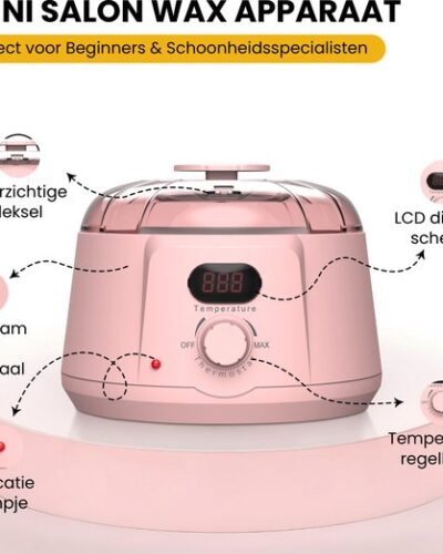 Bolusso Roze Wax Apparaat - NIEUW model - 500g Wax Bonen 11 Bolusso Roze Wax Apparaat - NIEUW model - 500g Wax Bonen - Afbeelding 4