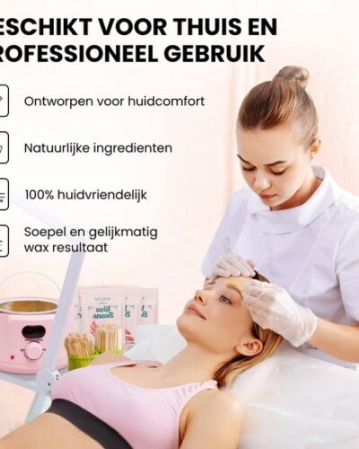 Bolusso Roze Wax Apparaat - NIEUW model - 500g Wax Bonen 12 Bolusso Roze Wax Apparaat - NIEUW model - 500g Wax Bonen - Afbeelding 5