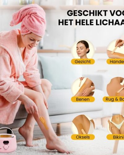 Bolusso Roze Wax Apparaat - NIEUW model - 500g Wax Bonen 9 Bolusso Roze Wax Apparaat - NIEUW model - 500g Wax Bonen - Afbeelding 2