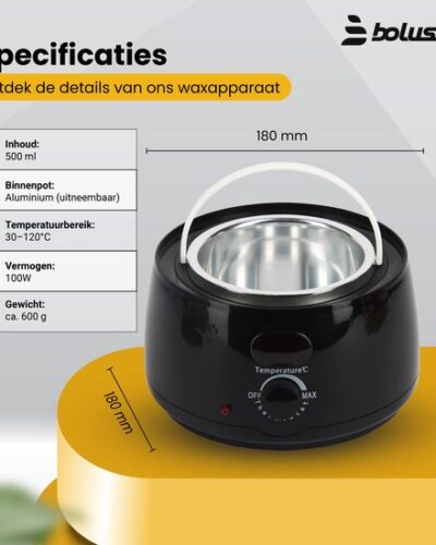 Bolusso Ontharingsset - Wax Apparaat met 1000 Gram Wax beans 11 Bolusso Ontharingsset - Wax Apparaat met 1000 Gram Wax beans - Afbeelding 3
