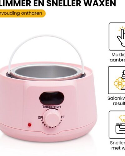 Bolusso Roze Wax Apparaat - NIEUW model - 500g Wax Bonen 15 Bolusso Roze Wax Apparaat - NIEUW model - 500g Wax Bonen - Afbeelding 8