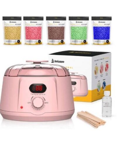 Bolusso Roze Wax Apparaat - NIEUW model - 500g Wax Bonen 8 Bolusso Roze Wax Apparaat - NIEUW model - 500g Wax Bonen - Afbeelding 1